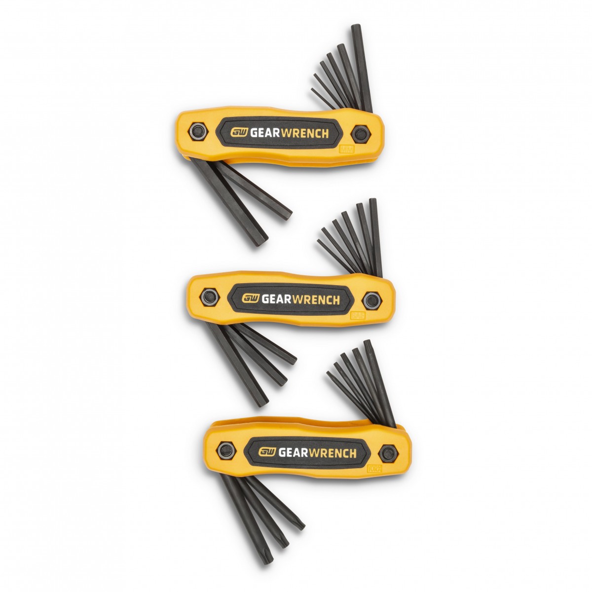Picture of GearWrench KDT-83512 SAE & Metric Torx Folding Hex Key Set - 25 Piece