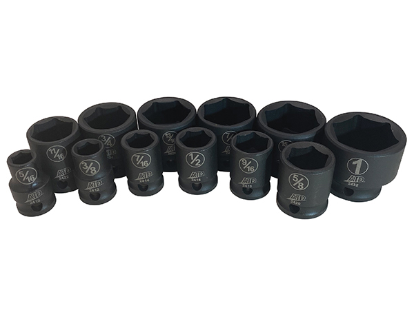 ATD Tools ATD-2250 0.375 in. Drive 6 Point SAE Standard Impact Socket Set