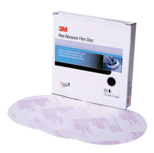 MMM-1104 6 in. P1000 Grit Stikit Sanding Disc, Red - 25 per Box