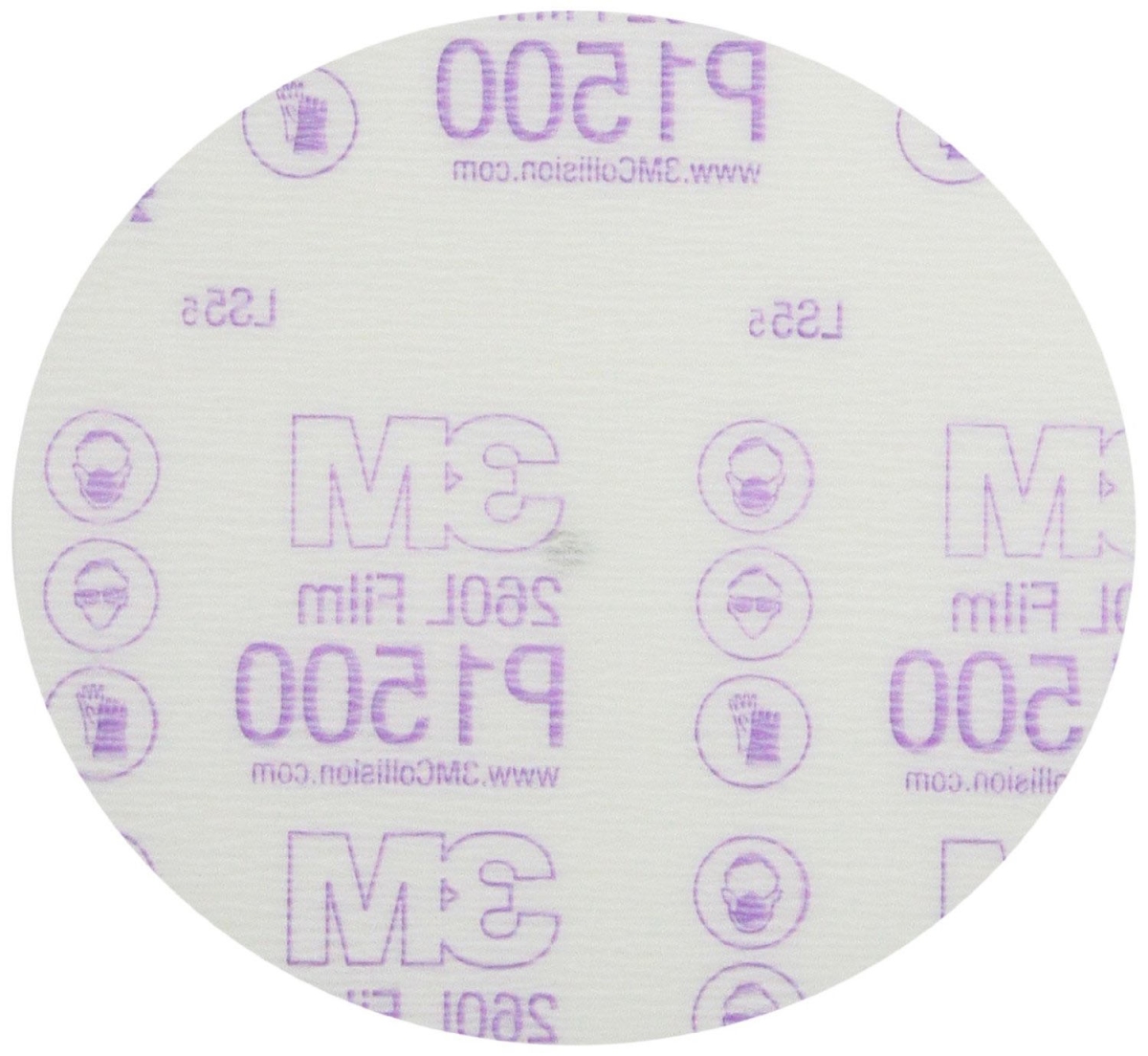 MMM-1184 6 in. P1500 Grit Hookit Film Sanding Disc, Red - Pack of 25