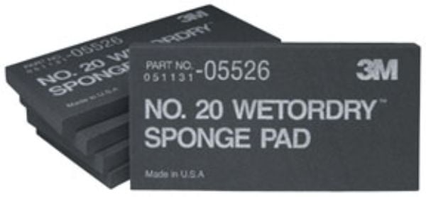 MMM-5526 2.75 x 5.5 in. Wetordry Sponge Pad - Box of 5