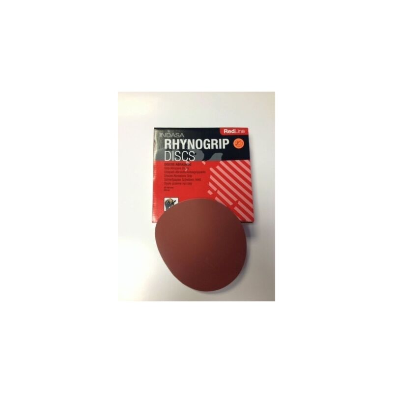 6 in. P180 Grit Dynogrip Red Line Paper Disc - 50 per Box