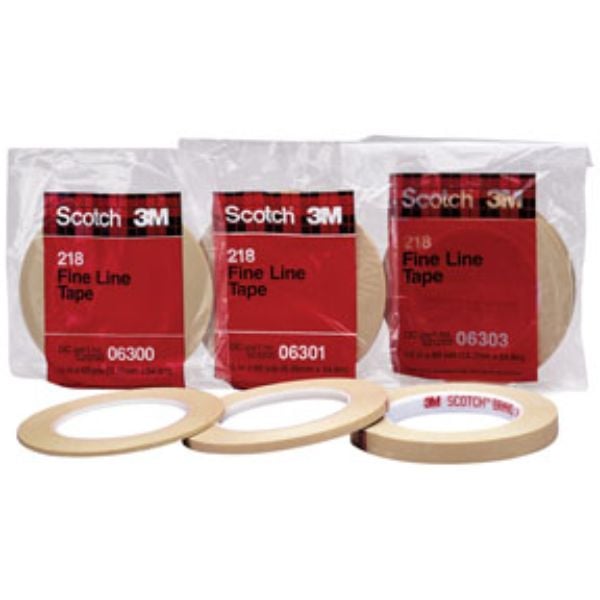 MMM-6307 0.18 in. x 60 Yards Fine Line Masking Tape