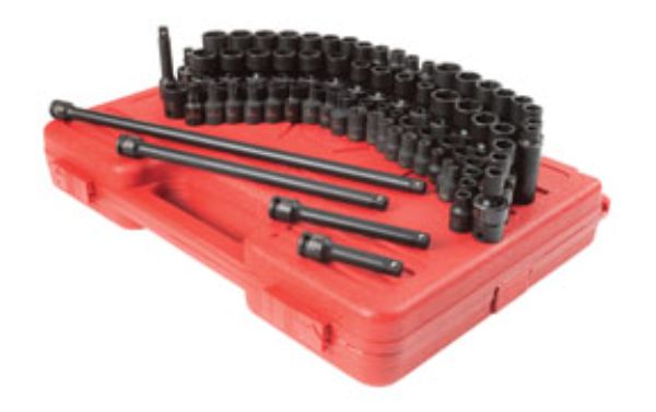 0.38 in. Drive 6-Point Master Impact Socket Set - 80 Piece
