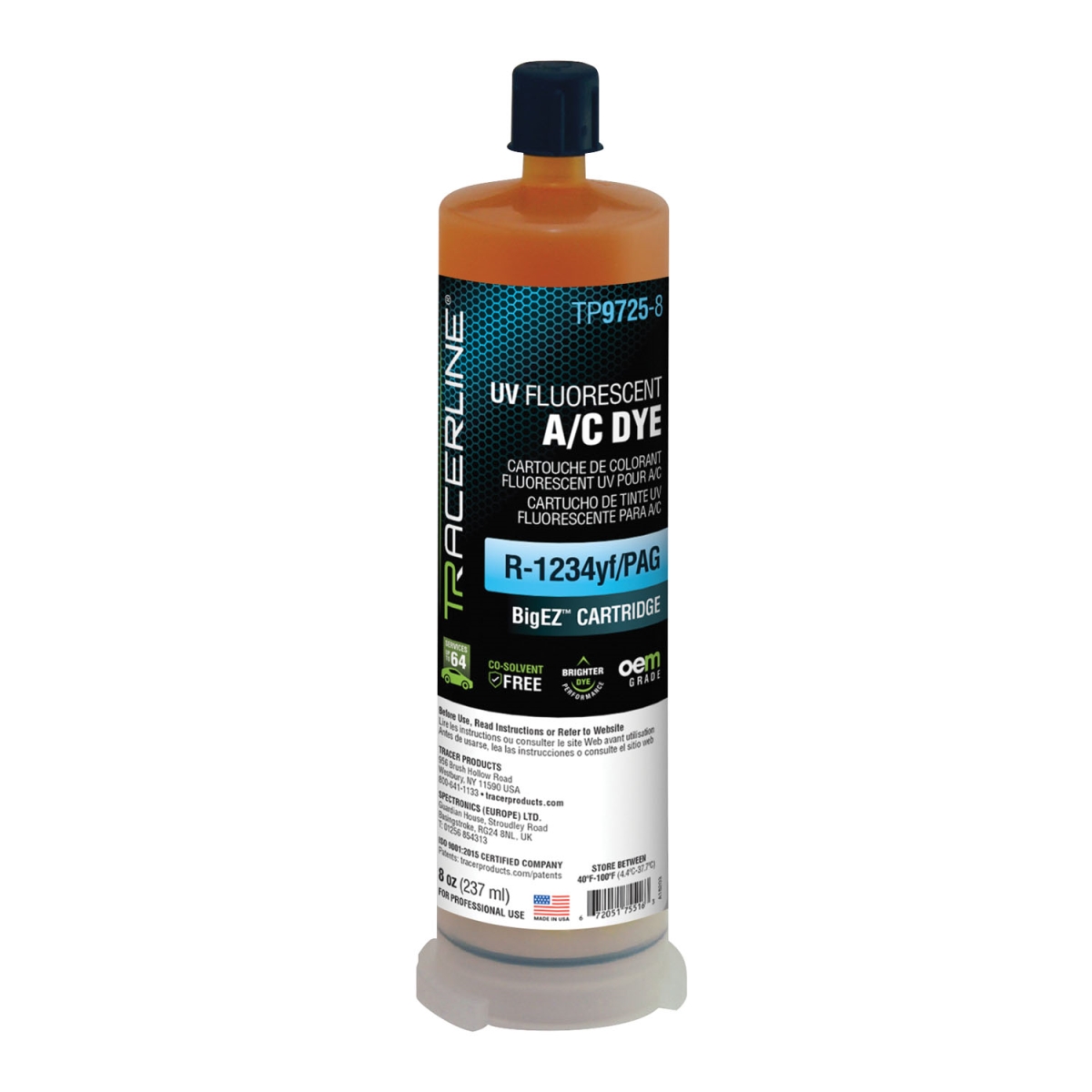 8 oz Bigez R-1234YF & Pag Cartridge