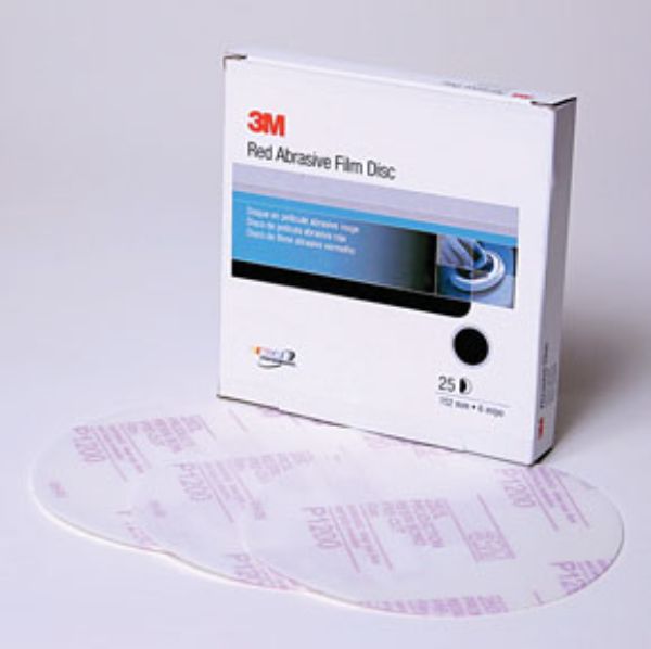 MMM-1103 6 in. P1200 Grit Stikit Sanding Disc, Red - 25 per Box