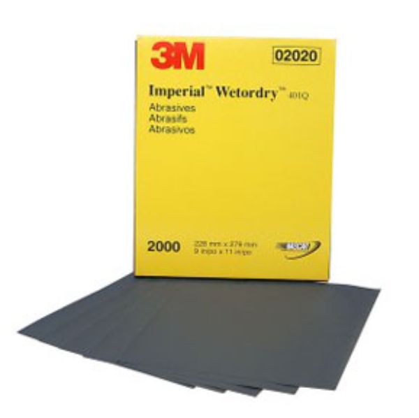 MMM-2020 9 x 11 in. 2000A Grit Wetordry Abrasive Sheet - 50 per Sleeve