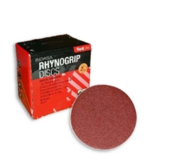 IND320320 3 in 320 Grit Red Line Grip Sanding Disc
