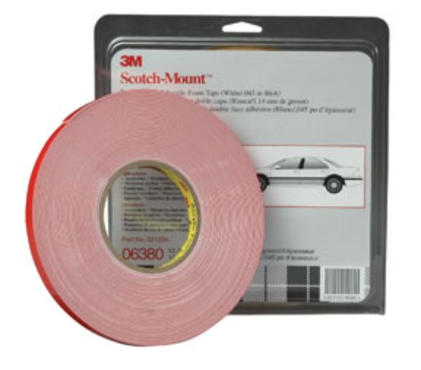 MMM-6382 0.5 in. x 20 Yards Acrylic Attachment Tape, Black