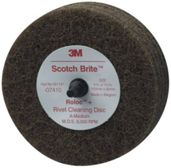 MMM-7410 4 x 1.25 in. Scotch-Brite Rivet Cleaning Disc