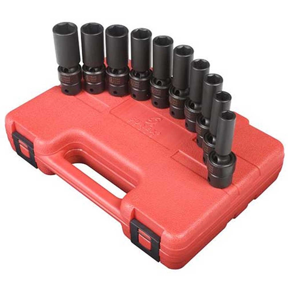 0.38 in. Drive Metric Universal Deep Impact Socket Set - 10 Piece