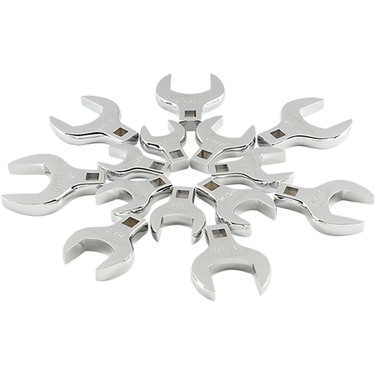 0.5 in. Drive Jumbo SAE Crowfoot Wrench Set - 14 Piece
