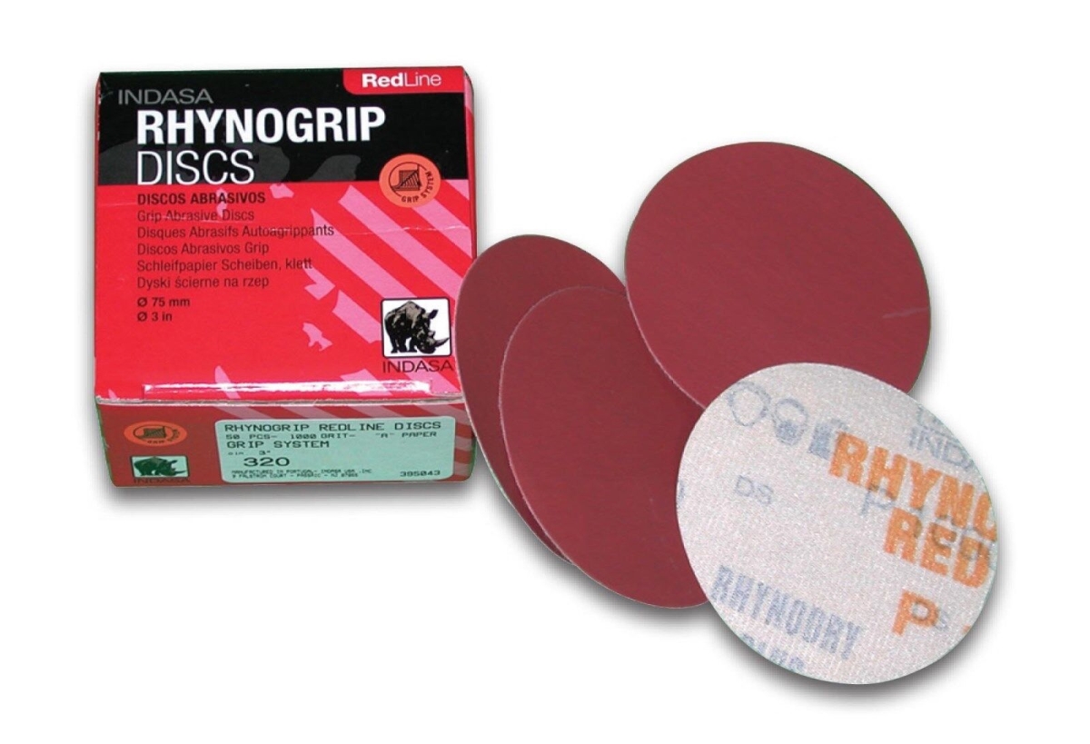 IND-320-400 3 in. 400 Grit Red Line Grip Sanding Disc