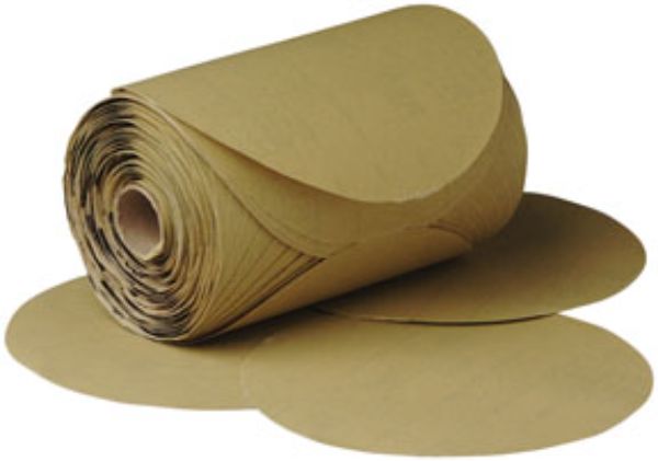 MMM-1439 6 in. P180 Grit Stikit Sanding Disc, Gold - 175 Disc per Roll