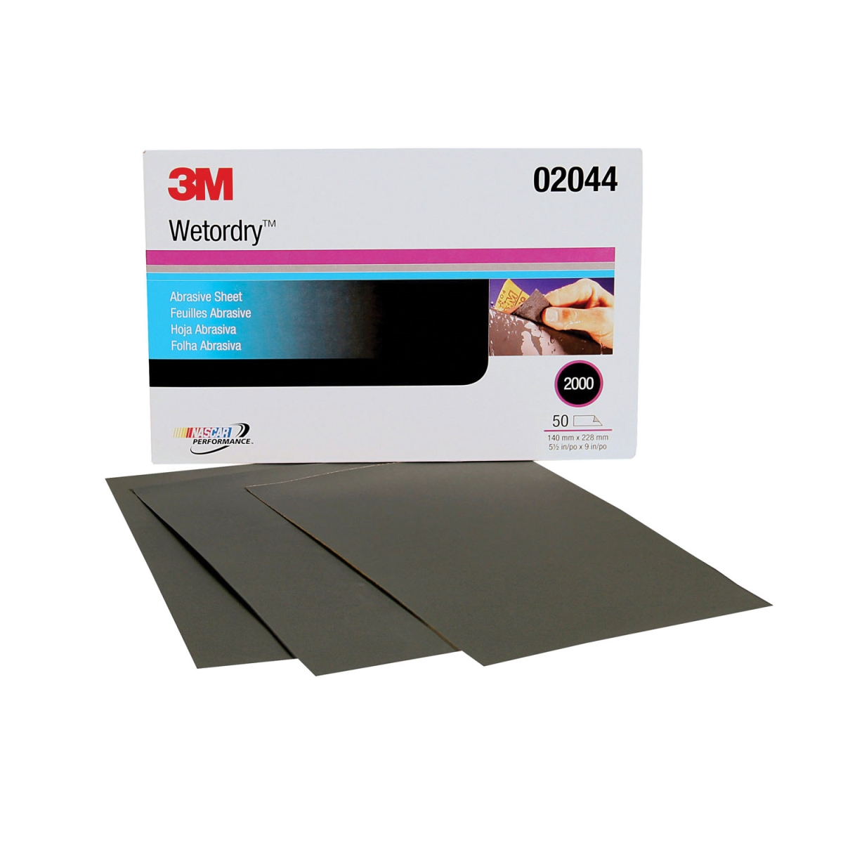 MMM-2044 5.5 x 9 in. 2000A Grit Wetordry Abrasive Sheet - 50 Sheet per Sleeve