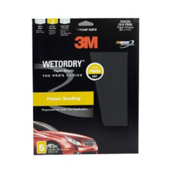 MMM-32036 9 x 11 in. P600Grit Wetordry Abrasive Sheet - 5 Sheet per Pack