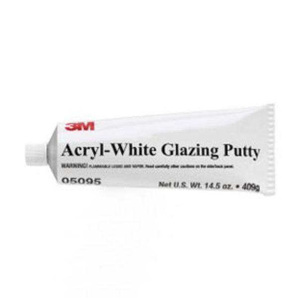 MMM-5095 14.5 oz Tube Glazing Acrylic Putty, White