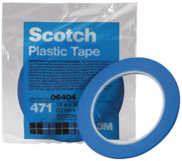 MMM-6408 0.5 in. Plastic Masking Tape