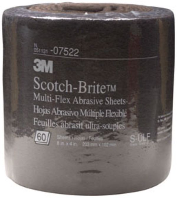 MMM-7522 8 in. x 20 ft. Scotch-Brite Sheet Roll, Gray
