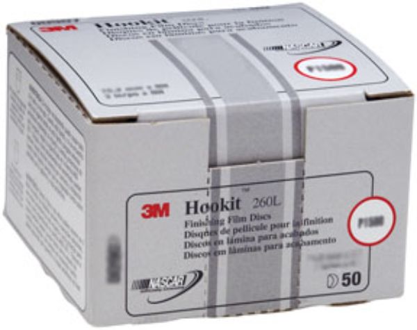 MMM-910 3 in. P800 Grit Hookit Finishing Film Disc - 50 Disc per Box