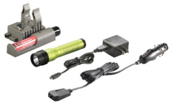 Strion LED HL Rechargeable Flashlight with 120V AC & 12V DC Piggyback Charger, Lime Green -  BallsBeyond, BA3046252