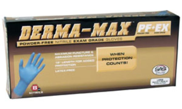 SAS-6606-40 Derma-Max Powder Free Nitrile Exam Gloves - Small -  SAS Safety