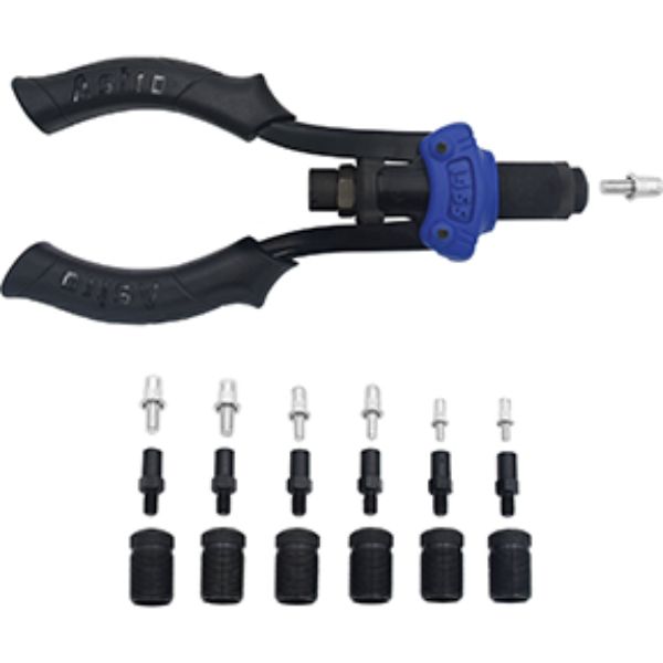 Metric & SAE Hand Rivet Stud Setter Kit with Rivet Studs