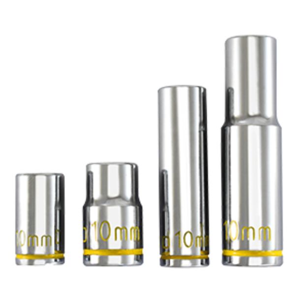 0.25 in. & 0.38 in. Drive UV Glowing Sockets - 10 mm - 4- Piece