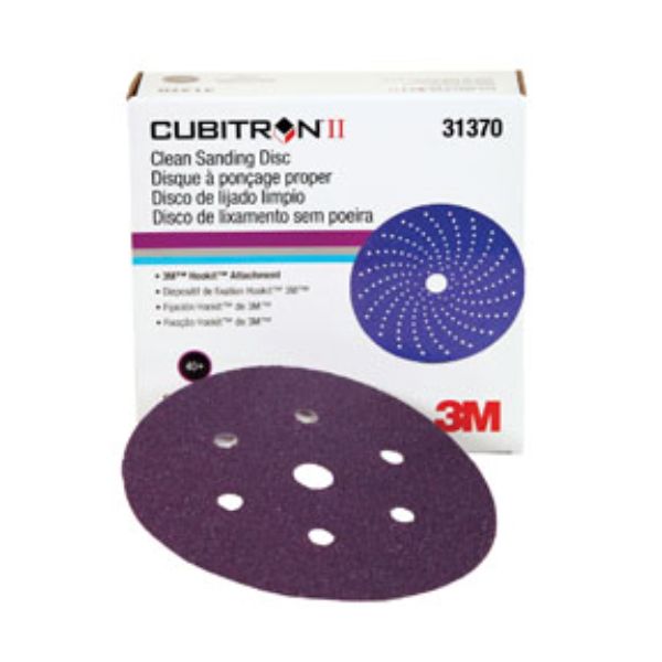 MMM-31370 6 in. 40 Plus Grit Cubitron II Clean Sanding Hookit Disc