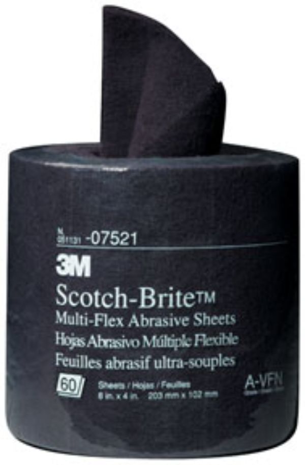 MMM-7521 8 in. x 20 ft. Scotch-Brite Sheet Roll, Maroon