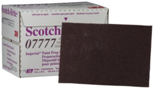 MMM-7777 9 x 6 in. Scotch Brite Scuff Pads, Maroon - 20 Pad per Box