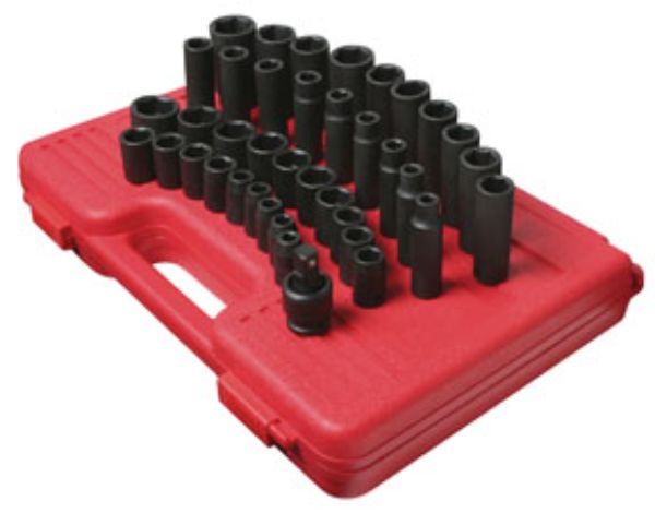 0.5 in. Drive Metric Master Impact Socket Set - 39 Piece