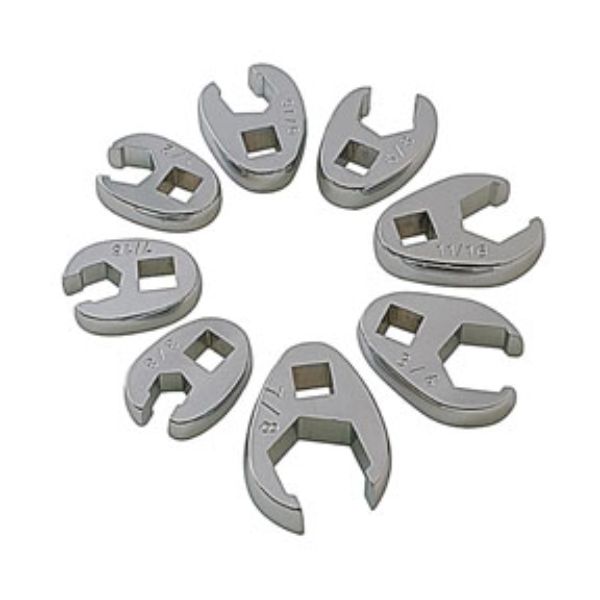 SUU-9708 0.38 in. Drive Fully Polished SAE Flare Nut Crowfoot Wrench Set - 8 Piece -  Sunex Tools