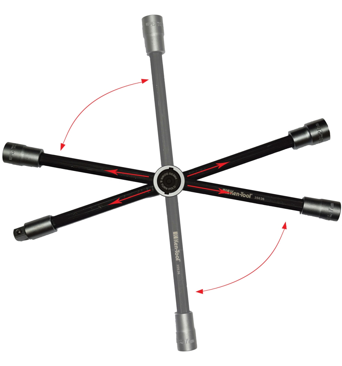 Ken-Tool  Stow & Go 4-Way Lug Wrench
