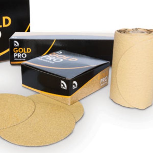 6 in. P220 Gold Pro Paperbacked Abrasive PSA Disc