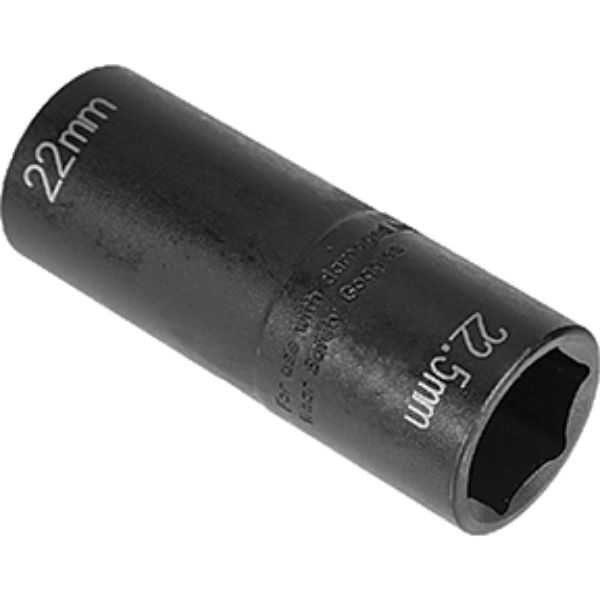 0.5 in. Drive x 22 x 22.5 mm Deep Length Flip Impact Socket