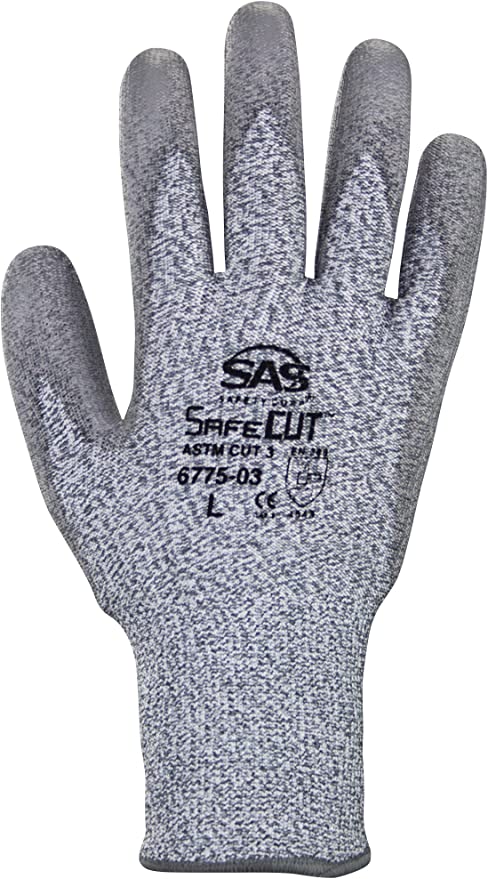 SafeCut HPPE Knit Glove with PU Palm - Extra Large - Pack of 2
