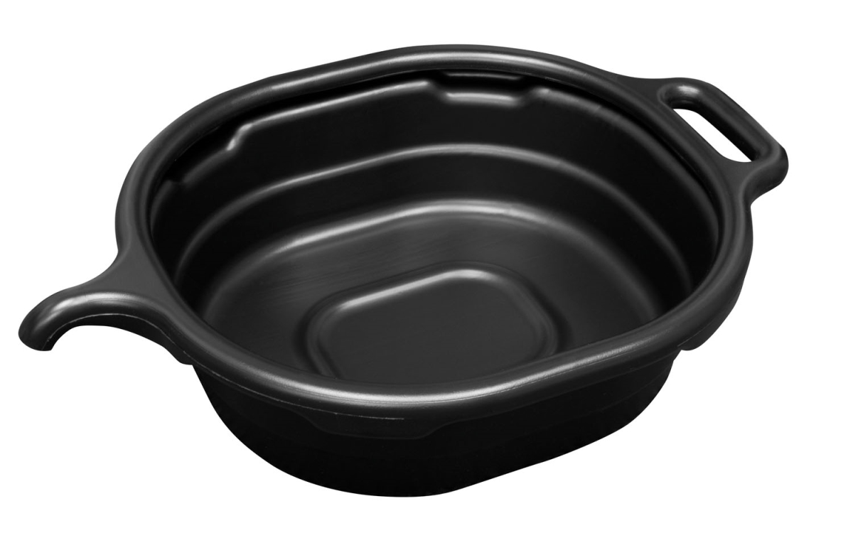 4.5 gal Oval Drain Pan for Oil, Black