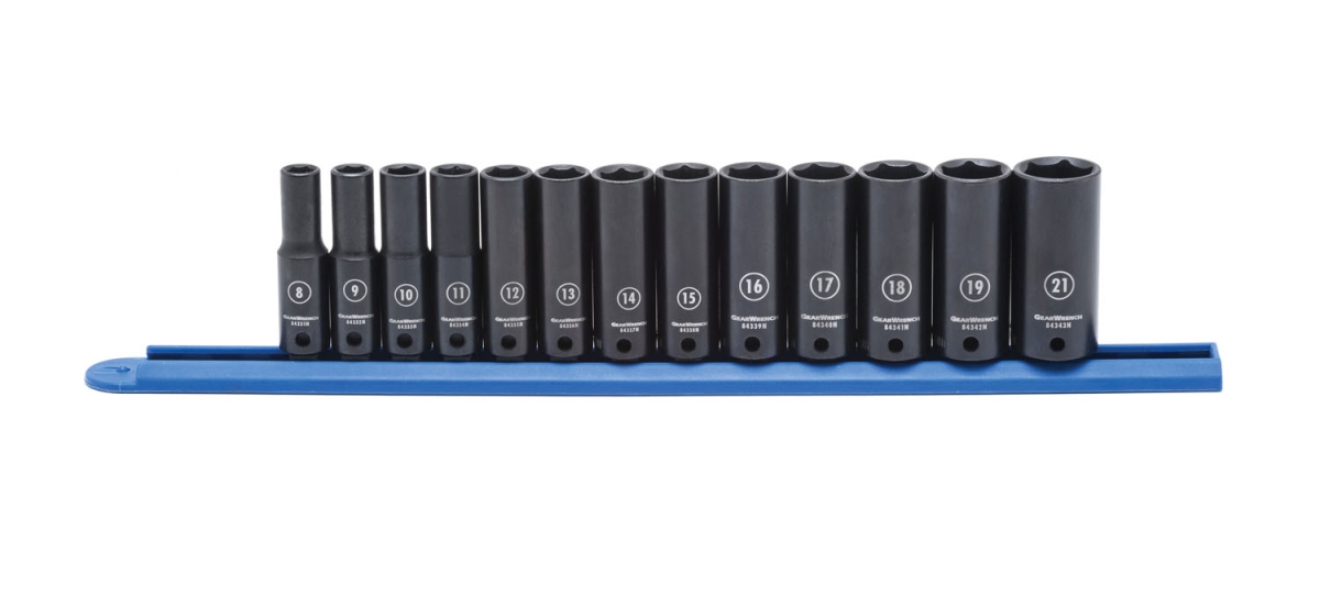 KDT-84914N 0.38 in. Drive Deep Metric Impact Socket Set - 13 Piece -  Gearwrench