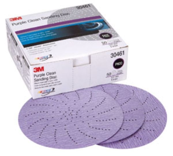 MMM-30461 5 in. P600 Grit Clean Hookit Disc, Purple - 50 per Box -  3M