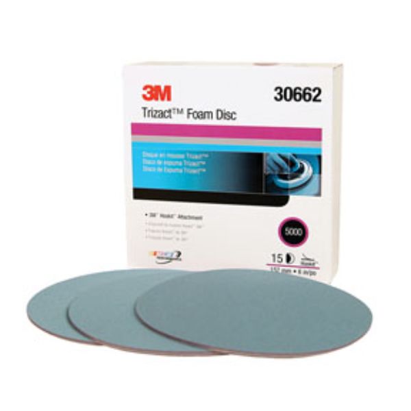 MMM-30662 6 in. 5000 Grit Trizact Hookit Foam Disc