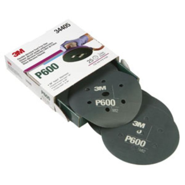MMM-34405 6 in. P600 Grit Flexible Dust Free Hookit Abrasive Disc