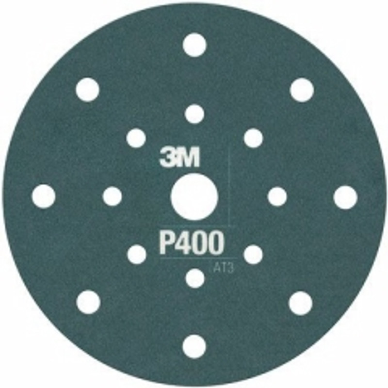 MMM-34800 6 in. P400 Grit Hookit Flexible Abrasive Disc - Pack of 25