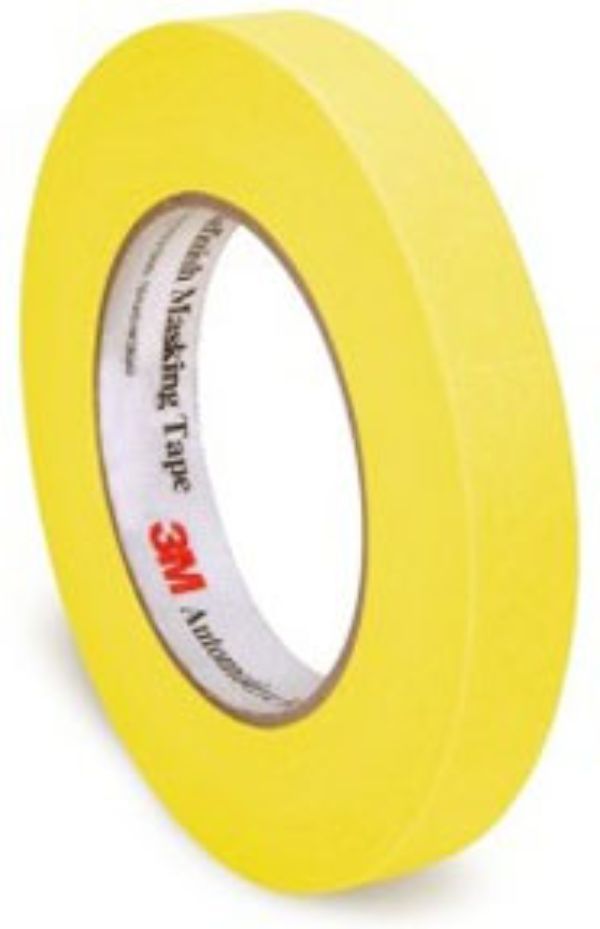 MMM-6653 24 mm Automotive Refinish Masking Tape, Yellow