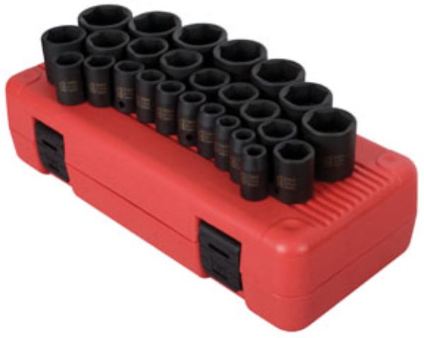0.5 in. Drive Metric Impact Socket Set - 26 Piece
