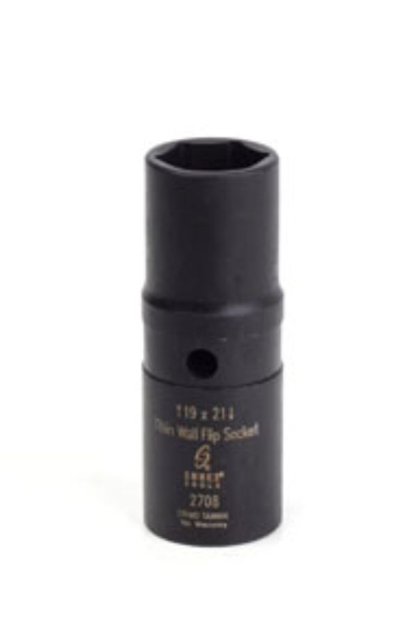 0.5 in. Drive Thin Wall Flip Socket - 19 x 21 mm Deep