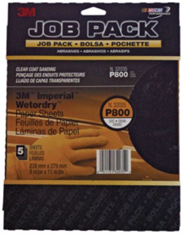 MMM-32035 9 x 11 in. P800Grit Wetordry Abrasive Sheet - 5 Sheet per Pack