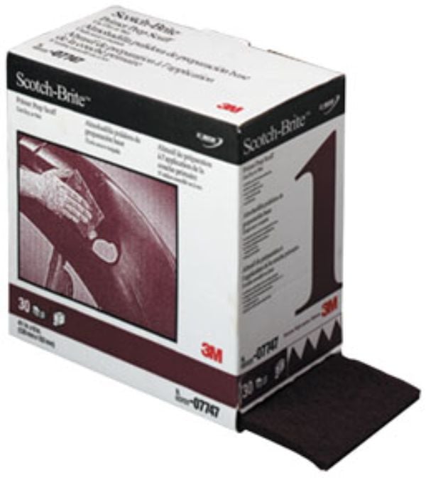 MMM-7747 4.75 in. x 15 ft. Scotch Brite Scuff Pad, Maroon