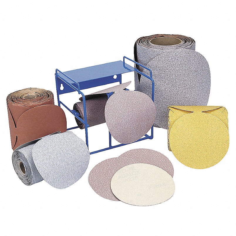 5 in. Non-Vacuum Aluminum Oxide Sanding Disc Roll, Brown - P400 Grit