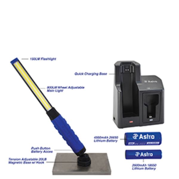 Picture of Astro Pneumatic AST-80SL 800 Lumen Rechargeable Slim Light with Quick-Swap System